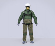 1/5 - 1/6th Military Jet RC Pilot Fighter 11.6"